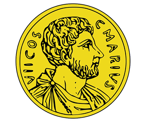 Cartoon of an old roman coin